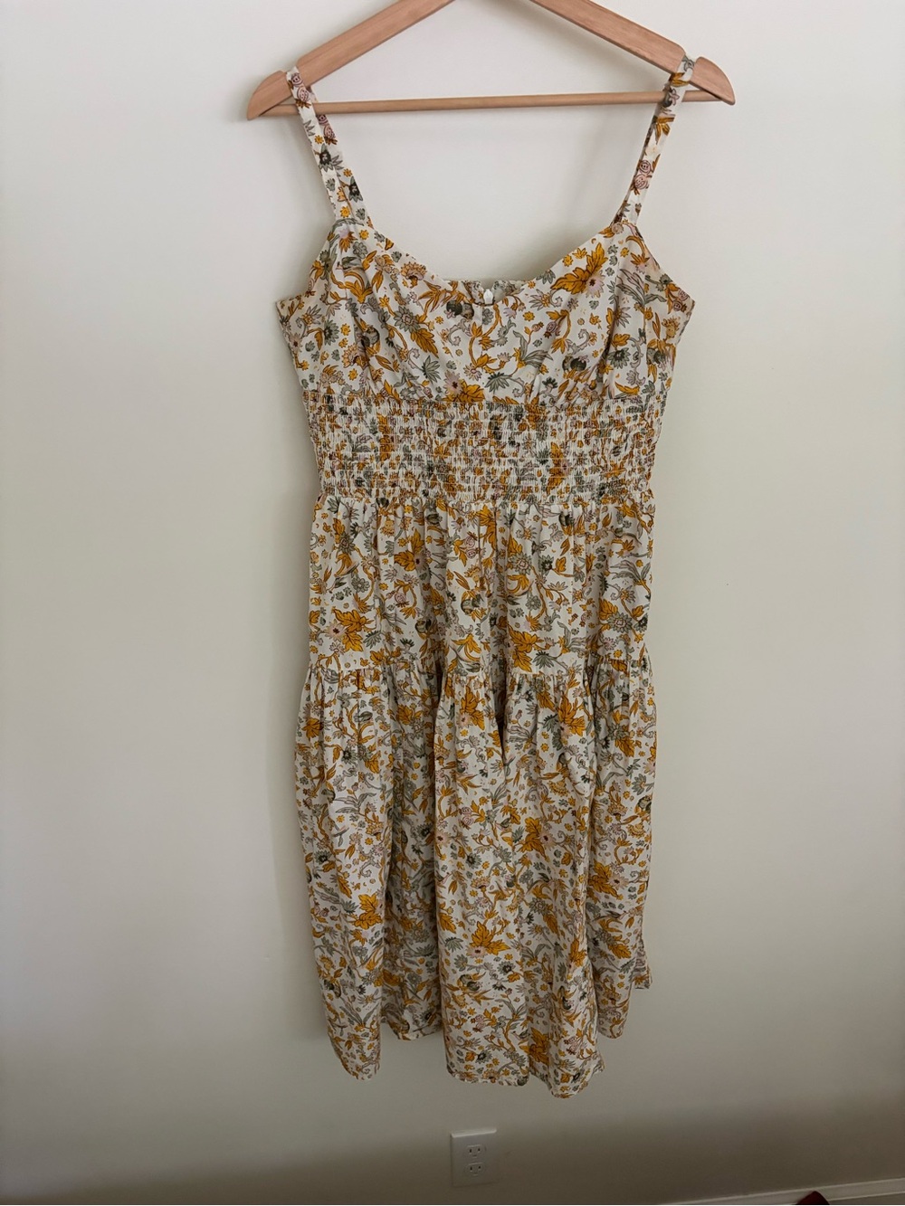 Floral Smocked Sundress - Yellow Floral